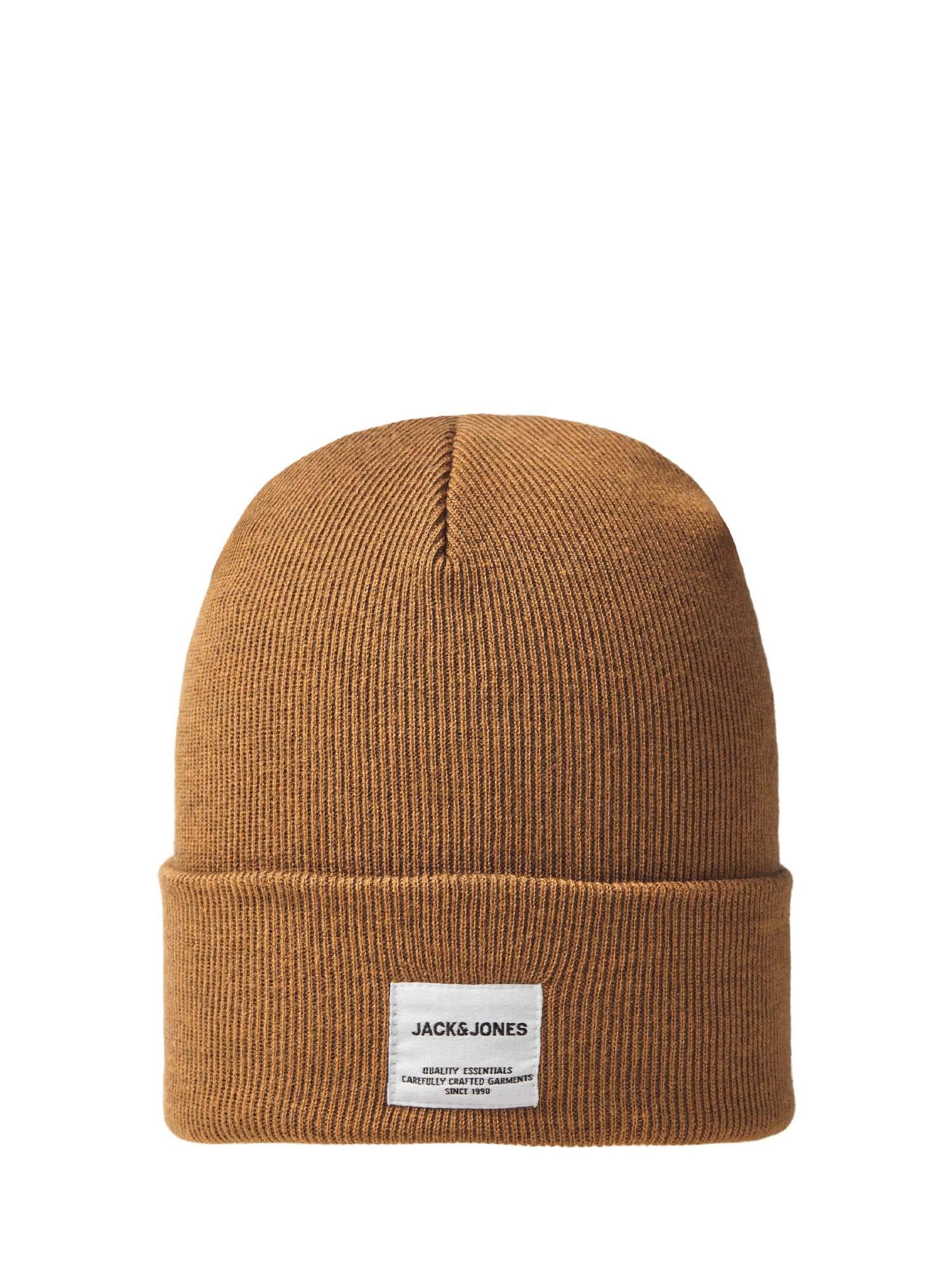 Jack & Jones Men's Hat JACLONG Knit Beanie Brown