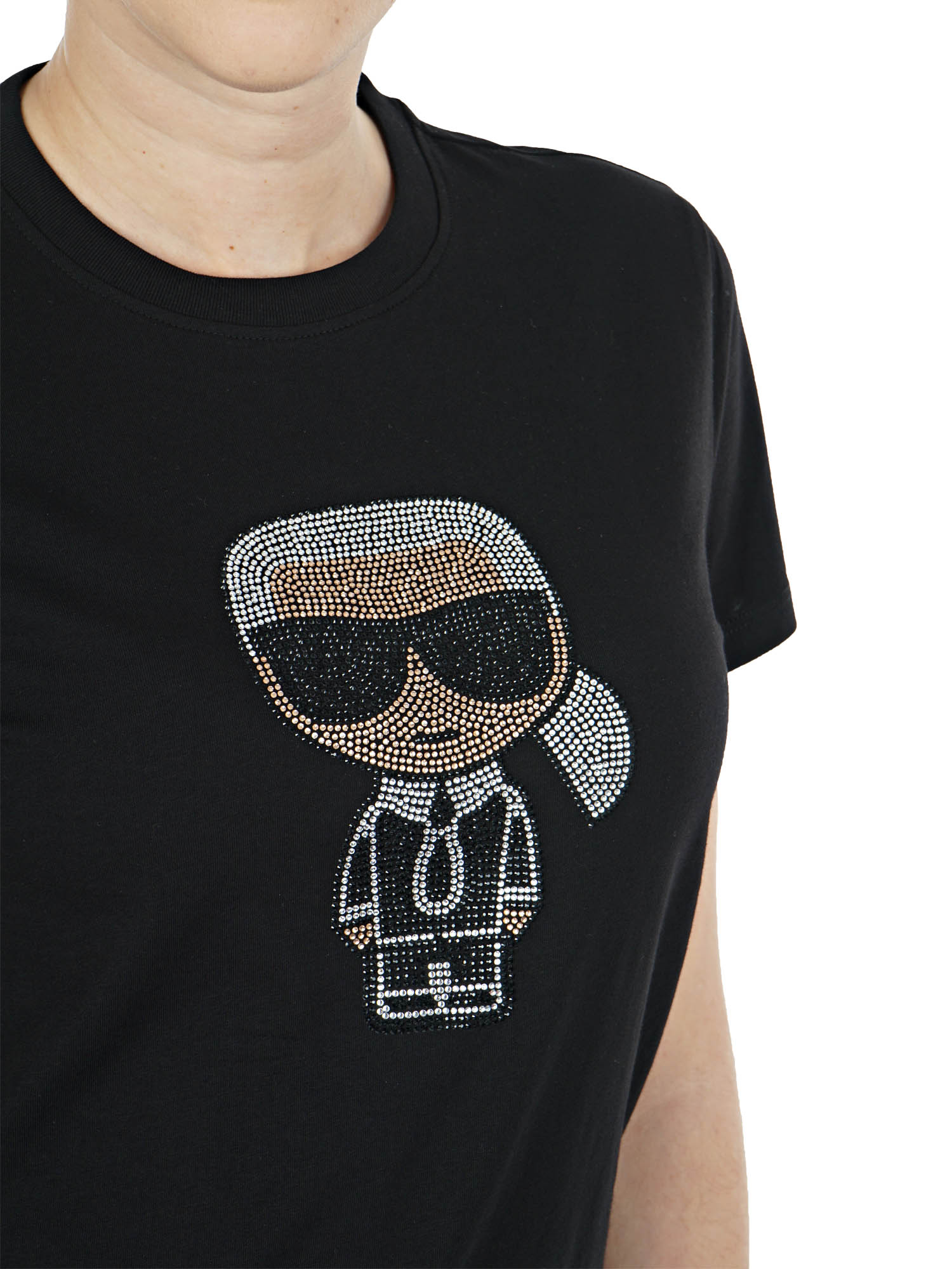 Karl Lagerfeld Ikonik Rhinestone Karl T-Shirt 210W1726