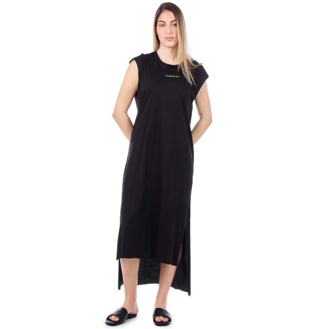 Collectiva Noir Γυναικείο Φόρεμα Logo Tee Dress Assymetric CNN4WA24ORG - 642970