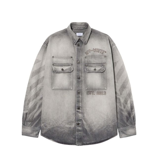Off White Ανδρικό Πουκάμισο Diag Military Overshirt 44MYD05VS26D003020 - 752976