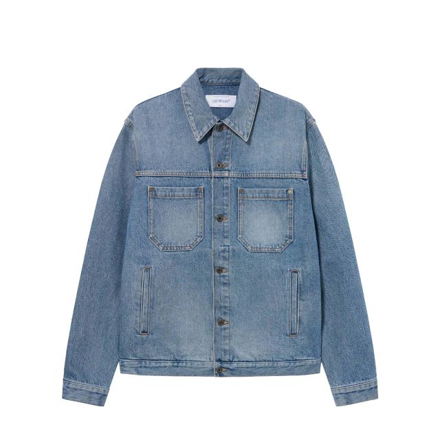 Off White Ανδρικο Μπουφαν Half Arrow Skate Denim Jacket 44MYE09QS26D002400 - 752989