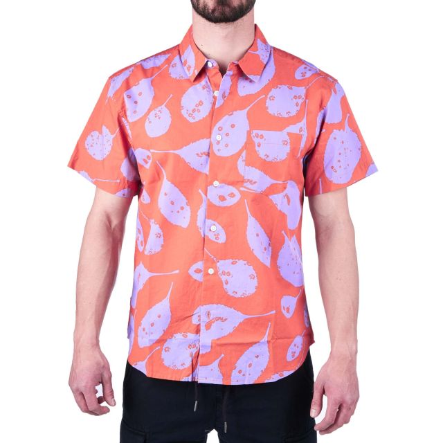 Obey Ανδρικό Πουκάμισο Leaves Woven Ss 181210341