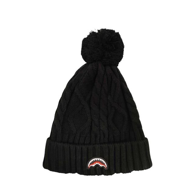 Sprayground Σκούφος Black Knit Puff Beanie HW422