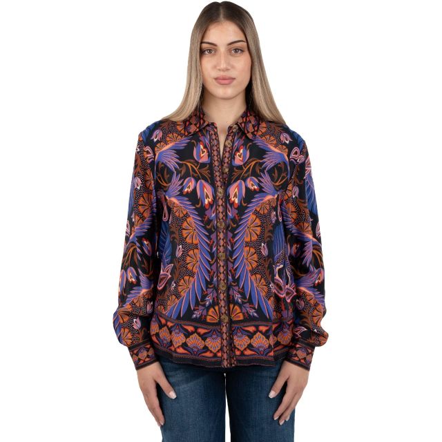 Farm Rio Γυναικείο Πουκάμισο Heart Forest Black Shirt Black 325621