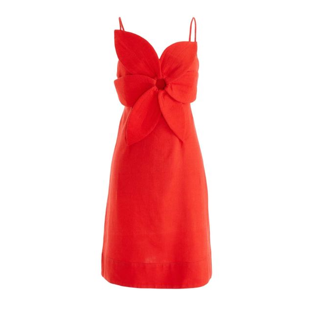 Farm Rio Γυναικείο Φόρεμα Red Flower Mini Dress-Red 344433 - 743028