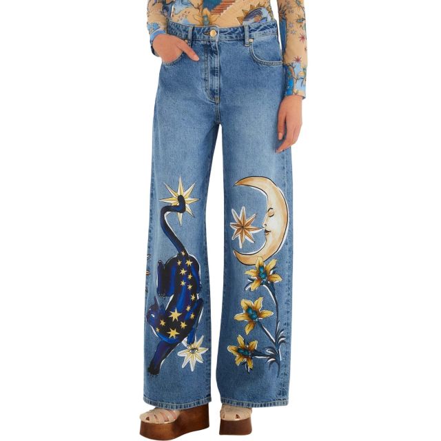 Farm Rio Γυναικείο Τζιν Παντελόνι Mistical Denim Pants 348603