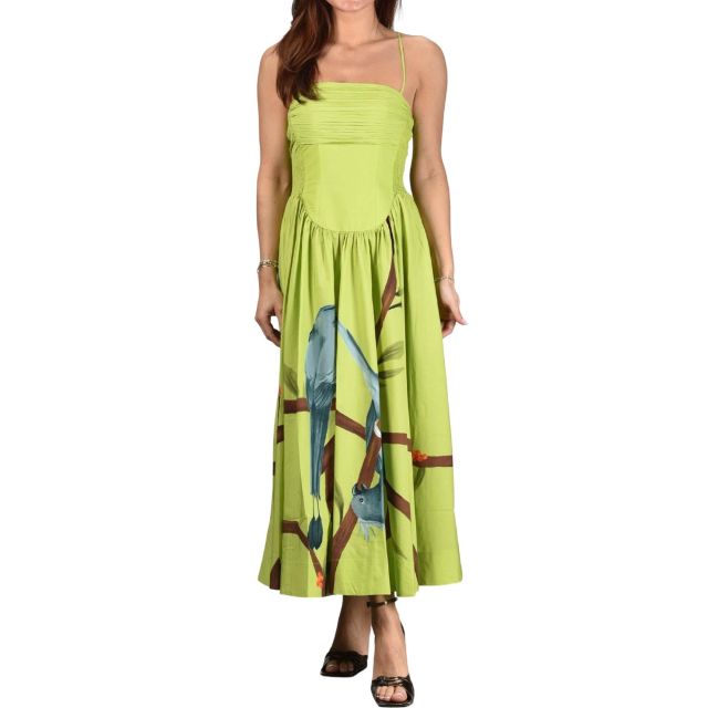 Farm Rio Γυναικείο Φόρεμα Green Maxi Dress 358916 - 758257