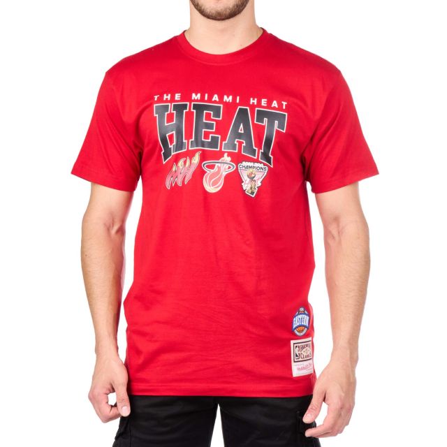 Mitchell & Ness Ανδρική Μπλούζα Miami Heat HWC Champ Stack Tee BMTRINTL1262