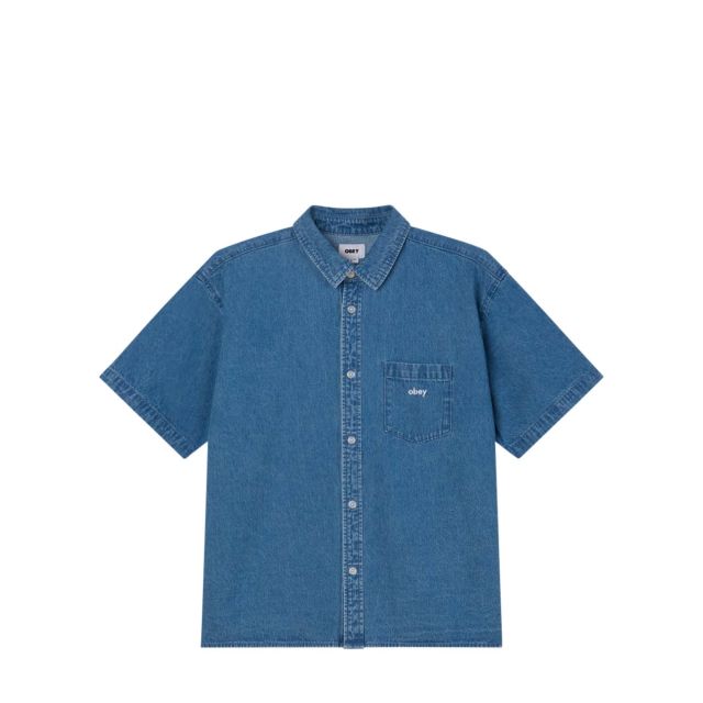 Obey Ανδρικό Πουκάμισο Bigwig Denim Shirt Ss 181210425