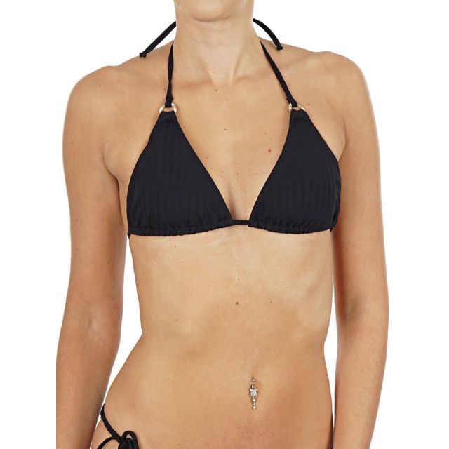 STEFANIA FRANGISTA MAYA BLACK RIB TOP SF1923BT