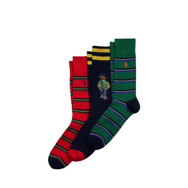 Polo Ralph Lauren Σετ Ανδρικές Κάλτσες Mrcn Hrtg Br Crew Sock Gift Box 449958860001