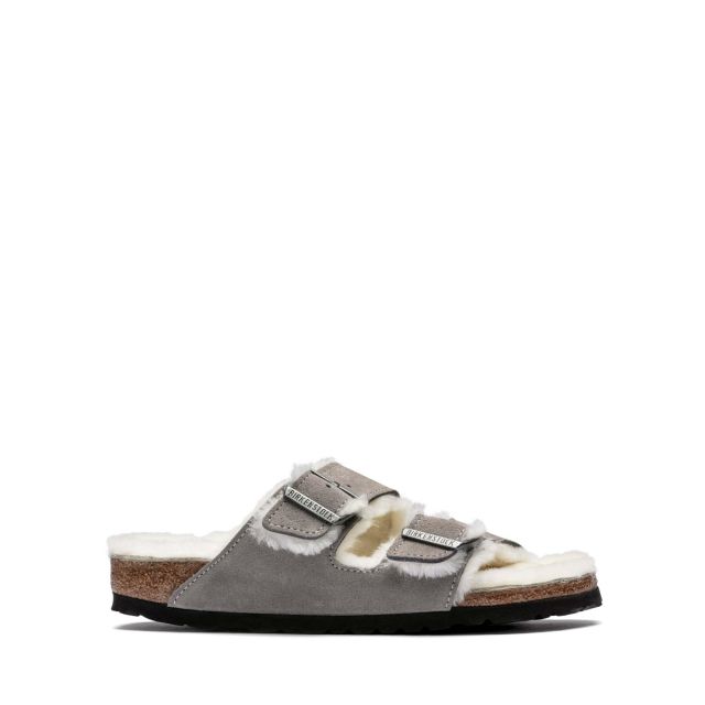Birkenstock Σανδάλια Bs Classic Arizona Vl Shearling Stone Coin Narrow 1017403