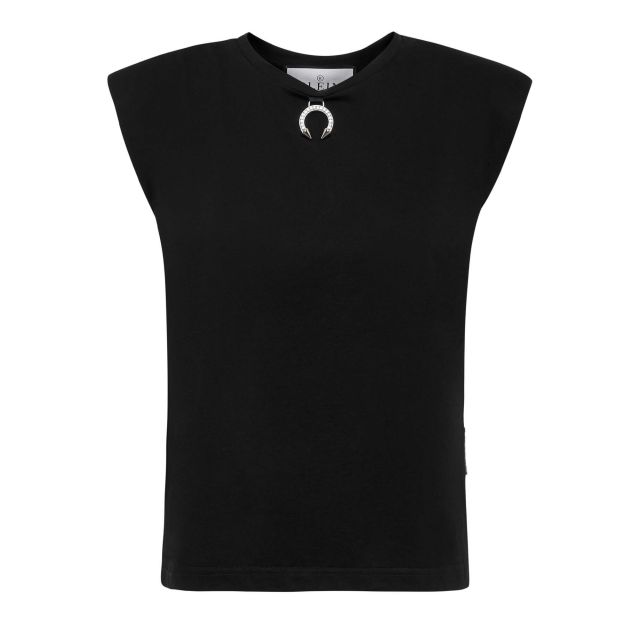 Philipp Plein Γυναικεία Μπλούζα Shoulder Pads Tank Top Basic SACC WTK2729 PJY002N