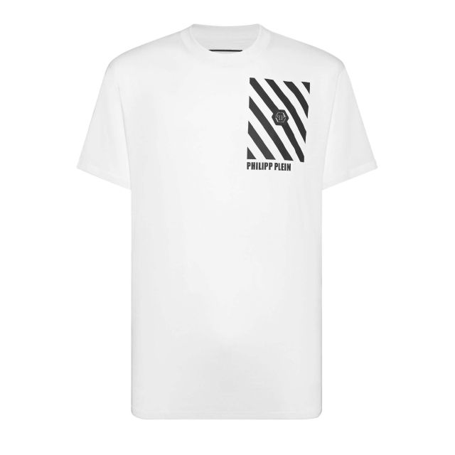 Philipp Plein Ανδρική Μπλούζα T-shirt Round Neck SS Rainbow Stripes SADC MTK6825 PJY002N