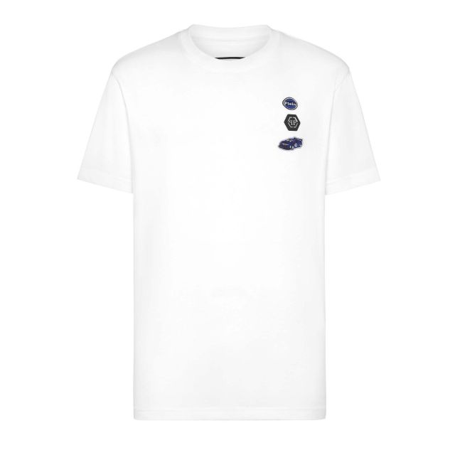Philipp Plein Ανδρική Μπλούζα Jersey T-shirt Round Neck SS Cars Racing SAEC MTK8165 PJY002N