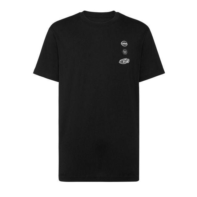 Philipp Plein Ανδρική Μπλούζα Jersey T-shirt Round Neck SS Cars Racing SAEC MTK8165 PJY002N