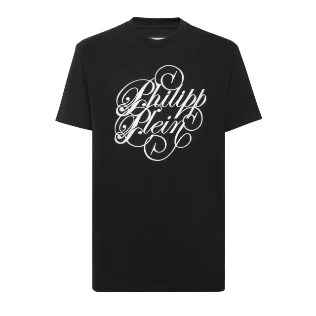 Philipp Plein Ανδρική Μπλούζα T-shirt Round Neck SS Plein Coursive PAEC MTK8223 PJY002N