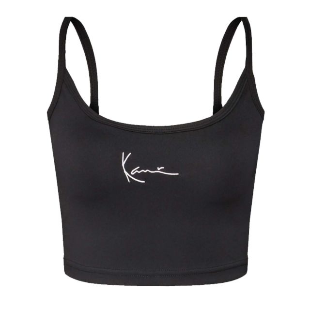 Karl Kani Γυναικεία Μπλούζα Small Signature Essential Crop Top Black KW-TP021-001-01