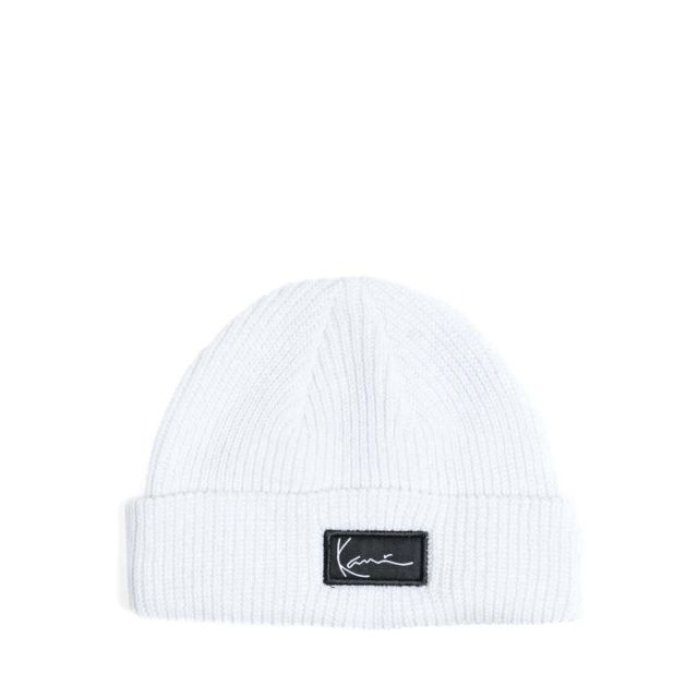 Karl Kani Σκούφος Woven Signature Essential Fisherman Beanie White KA-HW041