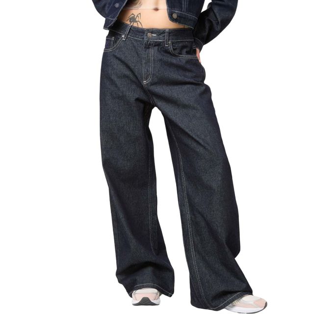 Karl Kani Γυναικειο Τζιν Παντελόνι Og Rinsed Wide Leg Jeans KW261-006-1