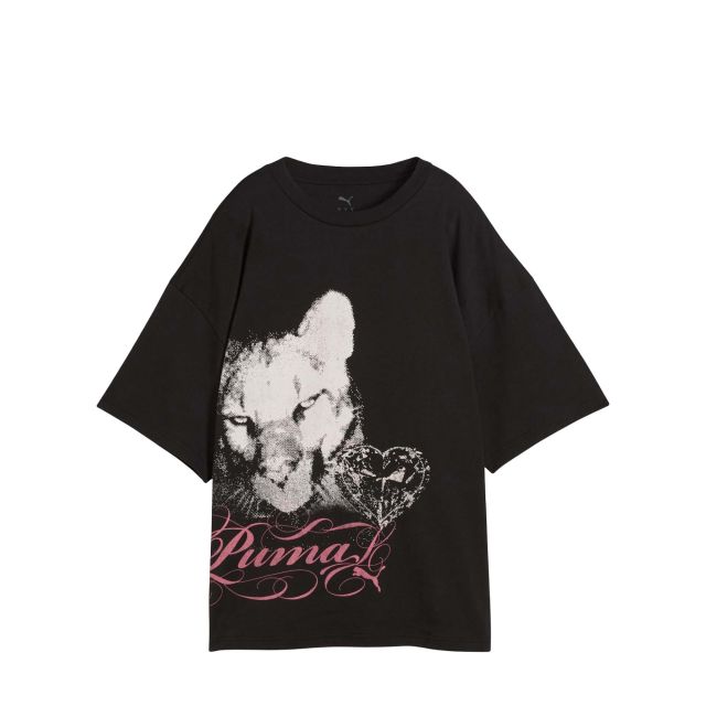 Puma Γυναικεία Μπλούζα Street Glam Oversized Bedazzled Graphic Tee 637069 - 748644