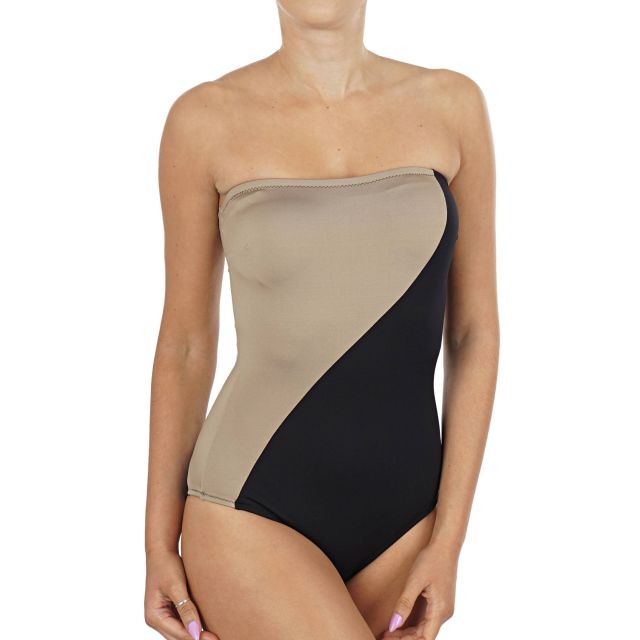 STEFANIA FRANGISTA ELLE GOLD & BLACK SWIMSUIT SF1914G