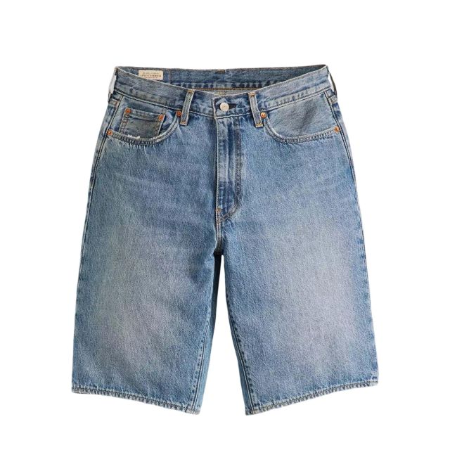 Levi's Ανδρική Βερμούδα 478 Baggy Shorts Med Indigo - Worn In 001JM-0005