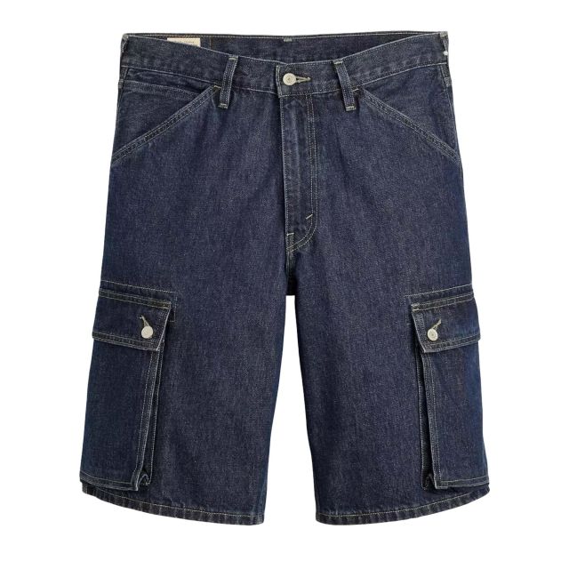 Levi's Ανδρική Βερμούδα 478 Baggy Cargo Shorts Dark Indigo - Worn In 001GU-0012