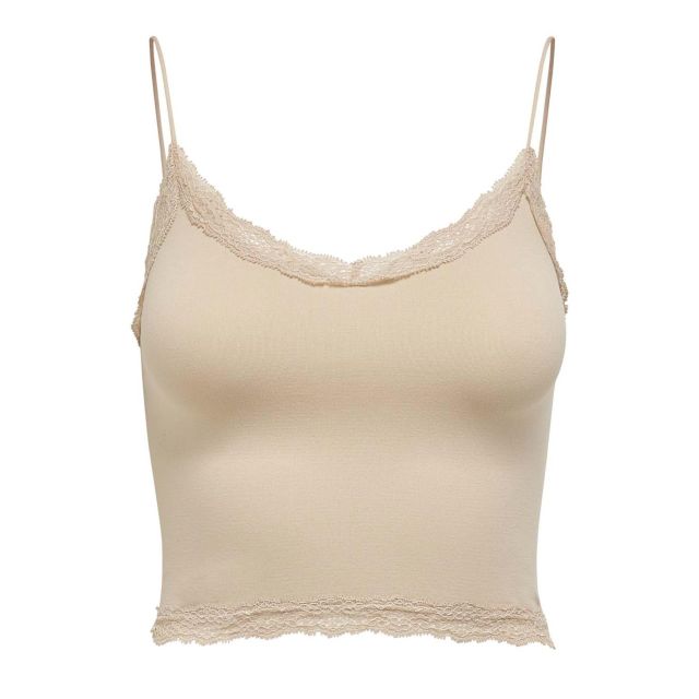 Only Γυναικεία Μπλούζα Onlvicky Lace Seamless Cropped Top 15190175