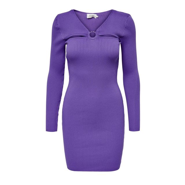 Only Γυναικείο Φόρεμα Onlperla L/S Peek A Boo Dress Knt 15272744