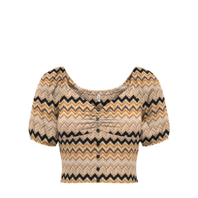 Only Γυναικεία Μπλούζα Onlnova Life Vis S/S Wilma Top Aop 15325494