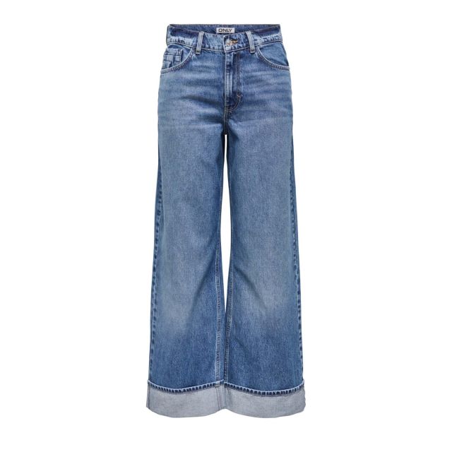 Only Γυναικείο Τζιν Παντελόνι Onlhope Hw Wide Fold Up Dnm Cro916 15325823 - 731876