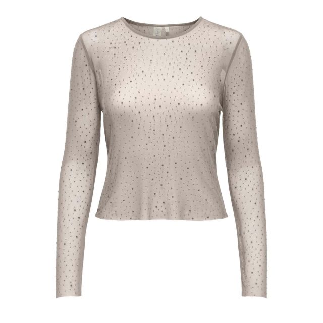 Only Γυναικεία Μπλούζα Onlsival Rhinestone Life Ls Top Wvn 15331787