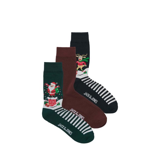 Jack & Jones Ανδρικές Κάλτσες Jacsnowy Xmas Socks 3 Pack 12285002 - 714469