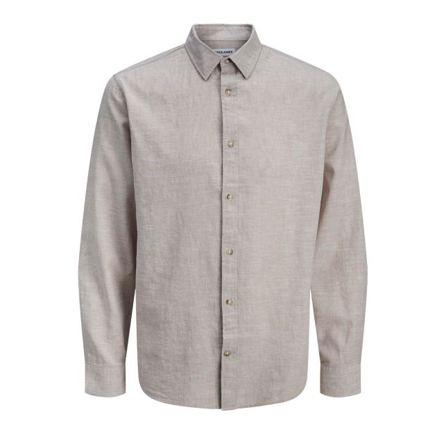 Jack & Jones Ανδρικό Πουκάμισο Jjesummer Linen Blend Shirt L/S Sn 12289174