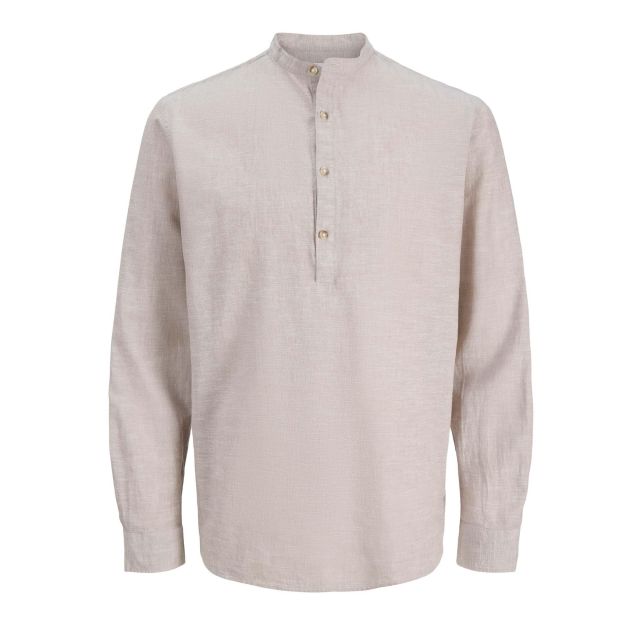Jack & Jones Ανδρικό Πουκάμισο Jjesummer Linen Blend Tunic Shirt L/S Sn 12289190