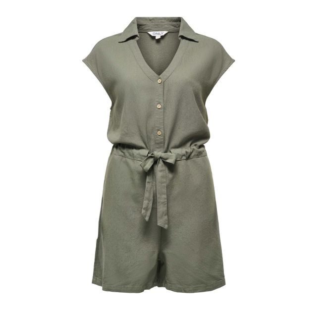 Only Γυναικεία Ολόσωμη Φόρμα Onlgoa Sl Linen Bl Playsuit Cc Pnt 15363708