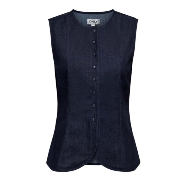 Only Γυναικείο Γιλέκο Onlashby Sl Dnm Waistcoat Qyt 15364571 - 740334