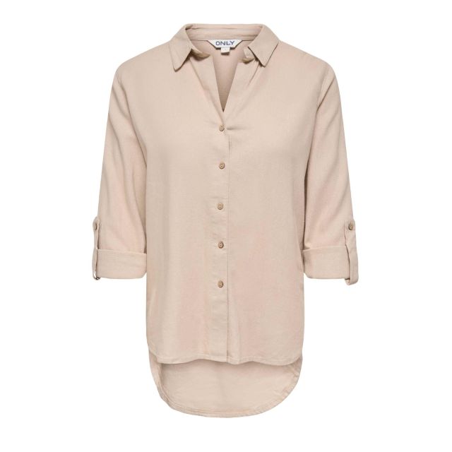Only Γυναικείο Πουκάμισο Onlgoa 3/4 Strap Linen Bl Shirt Cc Pnt 15363991