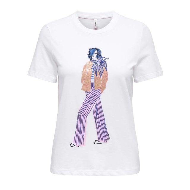 Only Γυναικεία Μπλούζα Onlceline Life Reg S/S Top Jrs 15368908