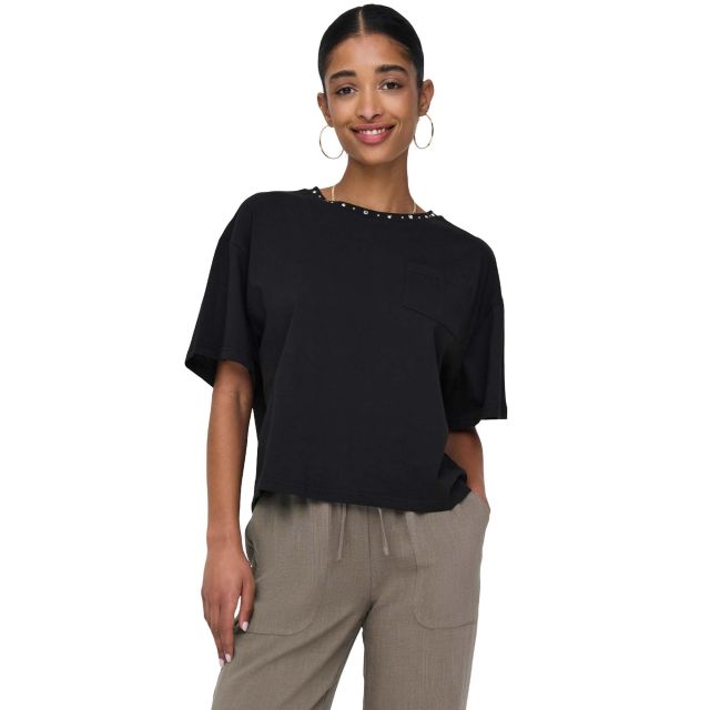 Only Γυναικεία Μπλούζα Onlterza S/S O-Neck Top Box Jrs 15343834