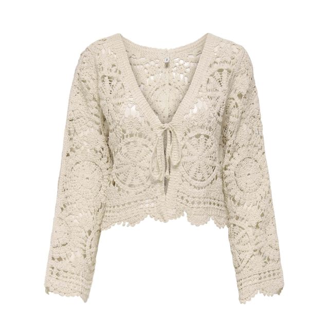 Only Γυναικεία Ζακέτα Onlwaterly Ls Crochet Tie Cardigan Knt 15369739