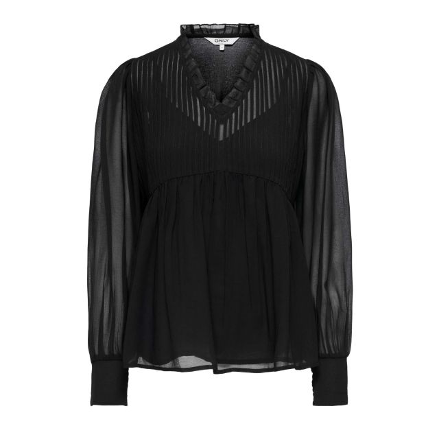 Only Γυναικεία Μπλούζα Onlfedja L/S V-Neck Detail Top Wvn 15372407