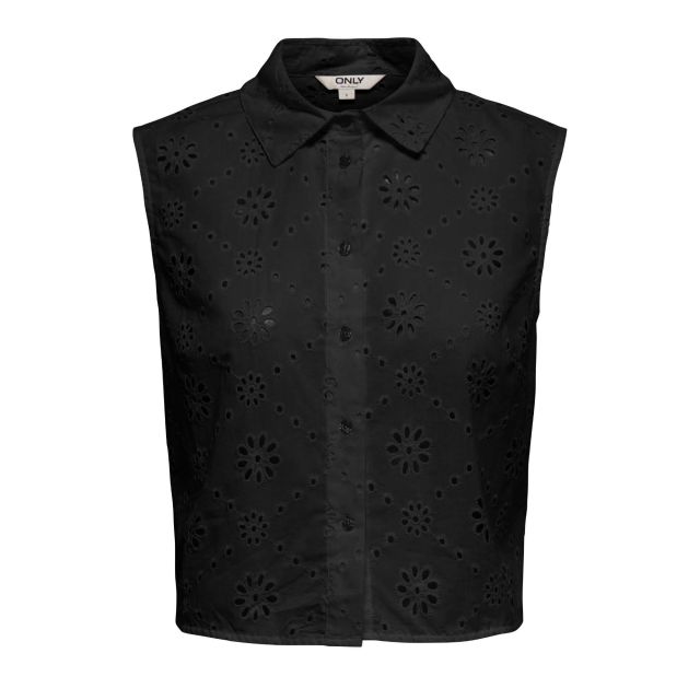 Only Γυναικείο Πουκάμισο Onlalithea Sl Short Emb Shirt Wvn 15371174