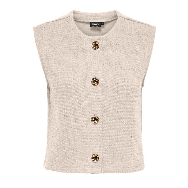 Only Γυναικείο Γιλέκο Onlvicki Button Vest Swt 15369165