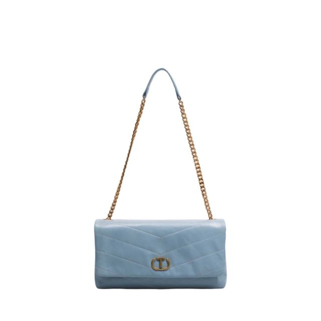 Twinset Γυναικεία Τσάντα Madison Leather Shoulder Bag 251TB7451