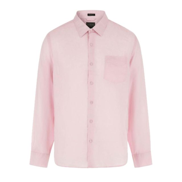 Guess Ανδρικό Πουκάμισο Ls Island Linen Shirt M2YH44WERX0