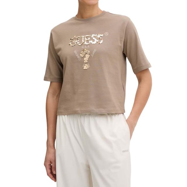 Guess Γυναικεία Μπλούζα Aurelie Boxy Tee V4YI06I3Z14
