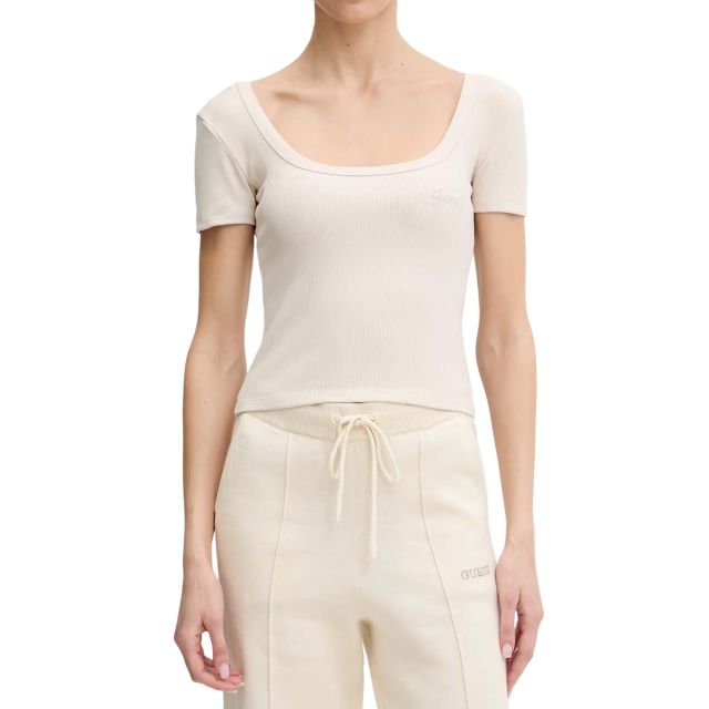 Guess Γυναικεία Μπλούζα Lavinia Ss Rib Top V6RP05K8RT2