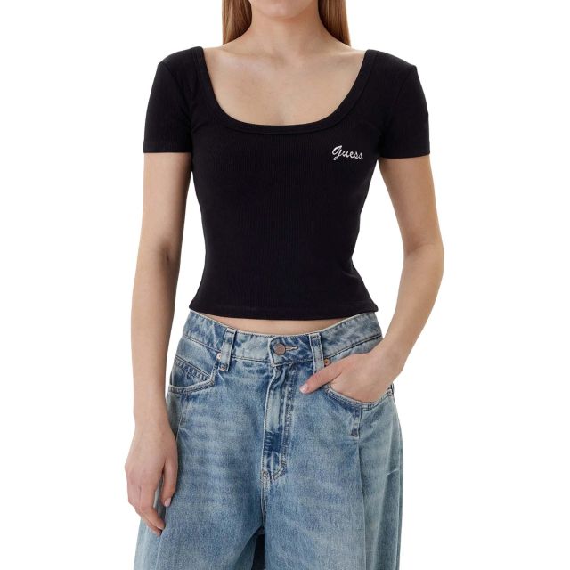 Guess Γυναικεία Μπλούζα Lavinia Ss Rib Top V6RP05K8RT2